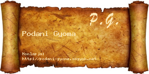 Podani Gyoma névjegykártya